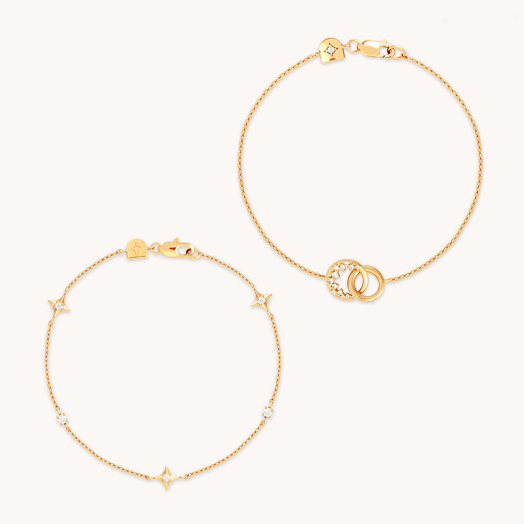 Celestial Bracelet Stacking Set - Gold