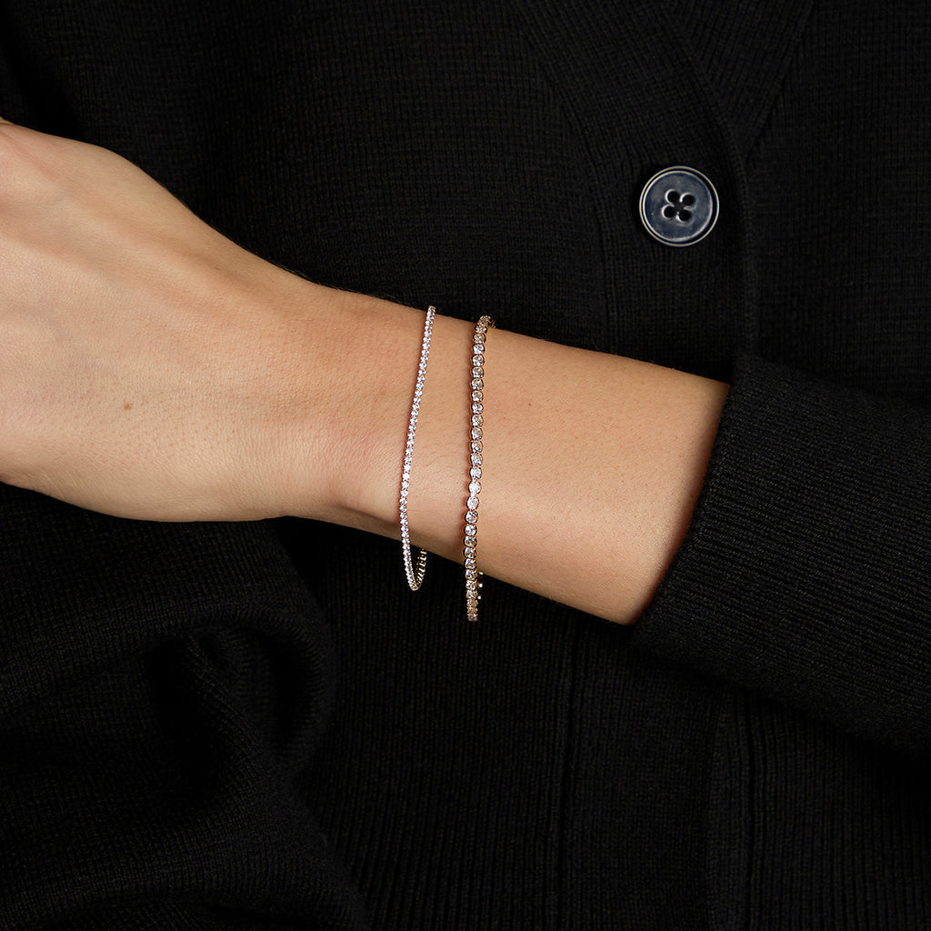 Tennis Bracelet Stacking Set - Gold