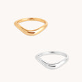 Wave Ring Stacking Set - Mixed Metal