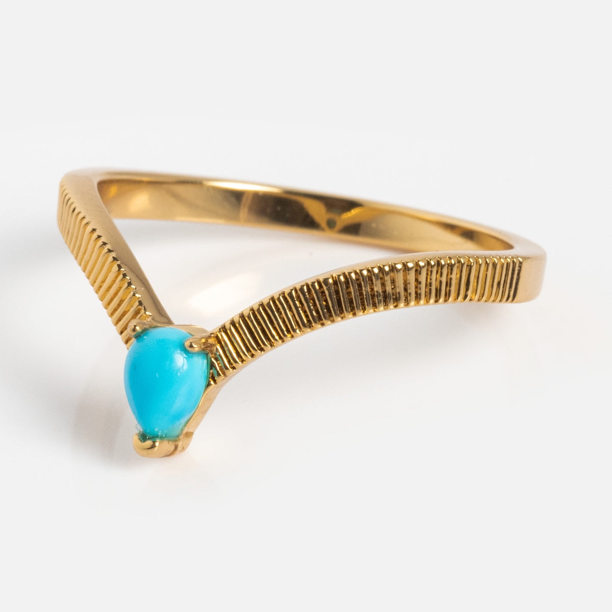 Gem Drop Textured Stacking Ring