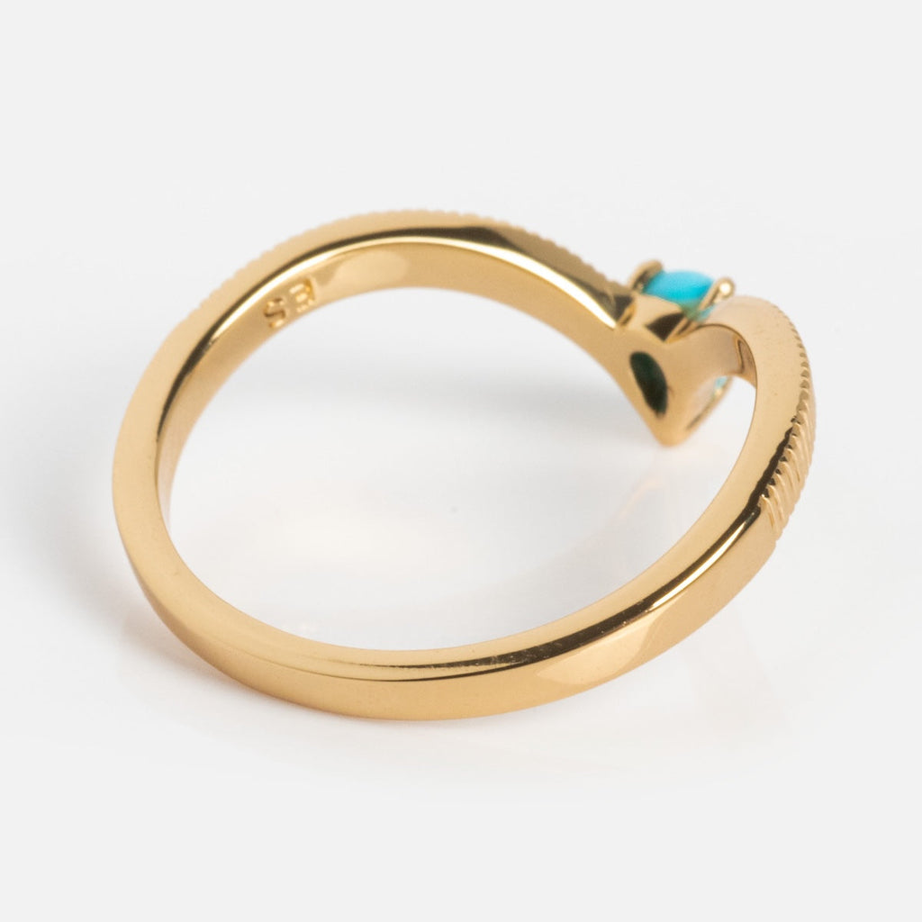 Gem Drop Textured Stacking Ring