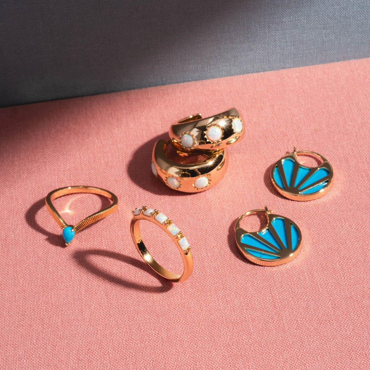 Gem Drop Textured Stacking Ring