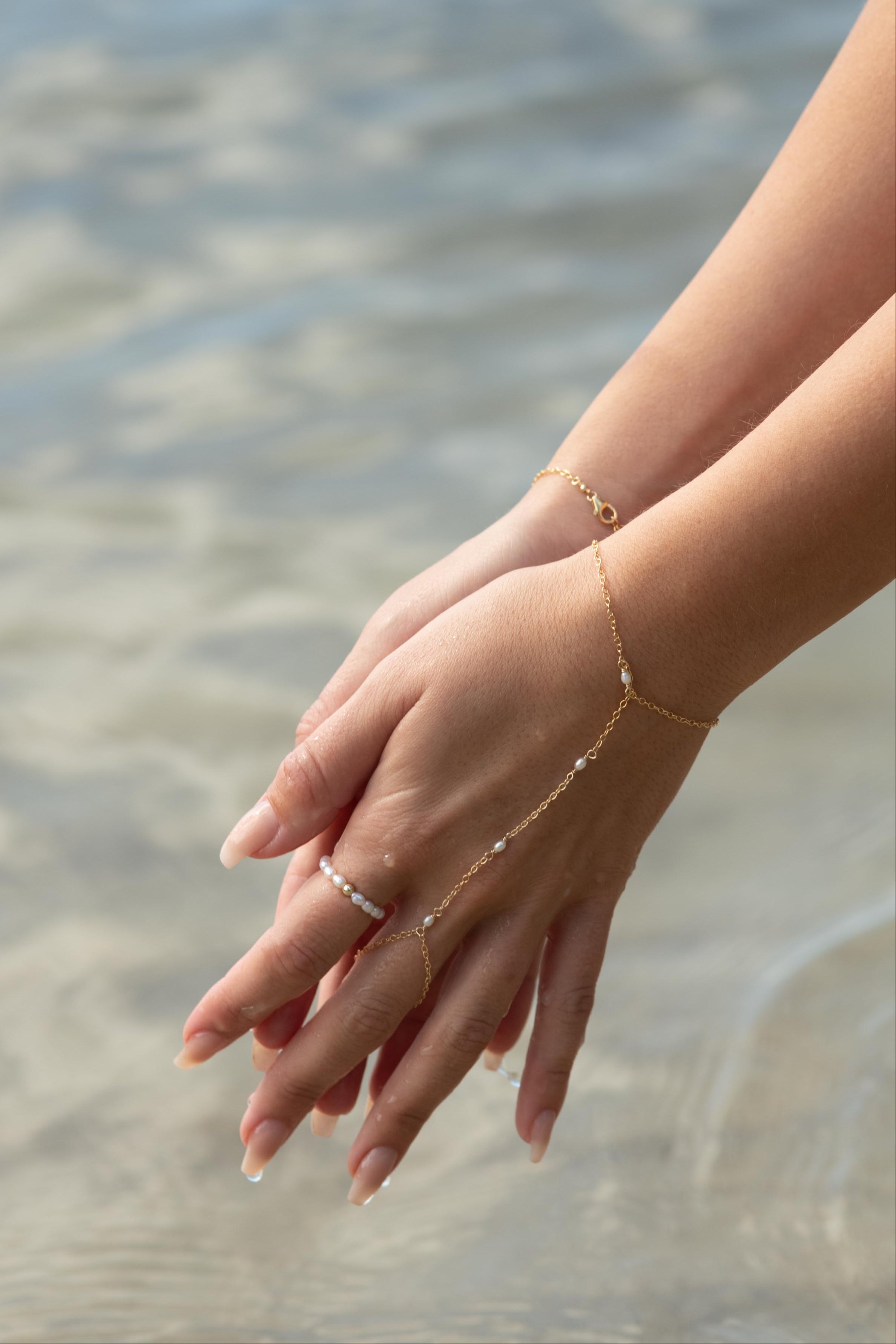 Sophia Pearl Hand Chain