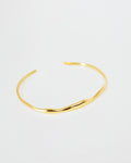 Wide Ripple Bracelet - Gold Plated