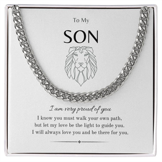 To My Son. Cuban Link Chain.