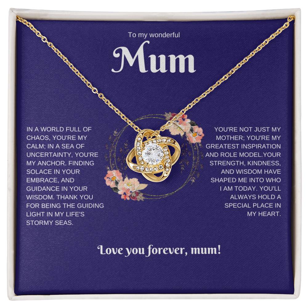 To My Wonderful Mum Necklace. Love You Forever