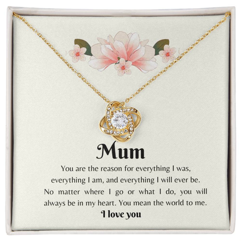 To My Mum Love Knot Necklace