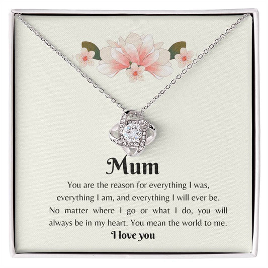 To My Mum Love Knot Necklace