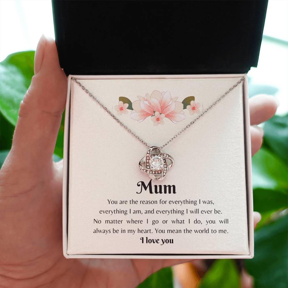 To My Mum Love Knot Necklace