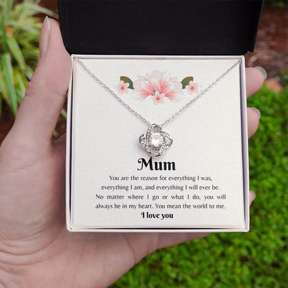 To My Mum Love Knot Necklace