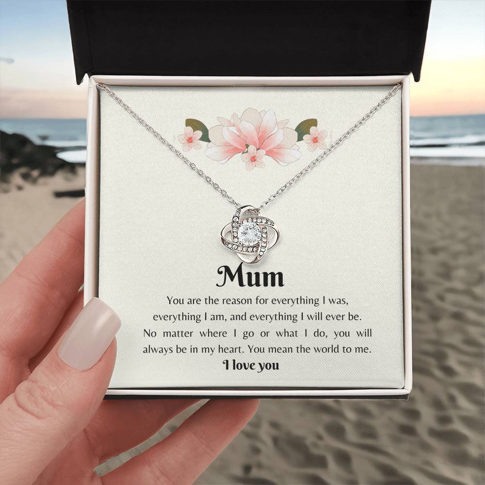 To My Mum Love Knot Necklace