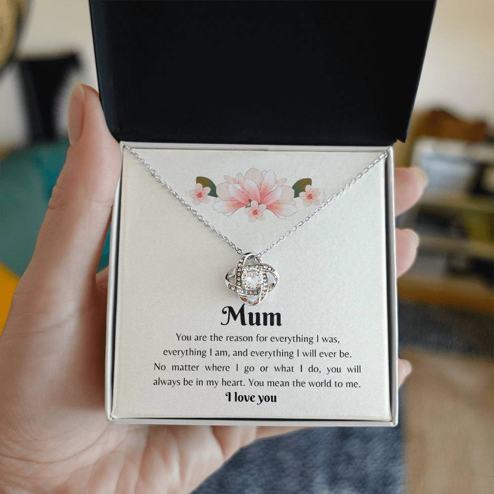 To My Mum Love Knot Necklace