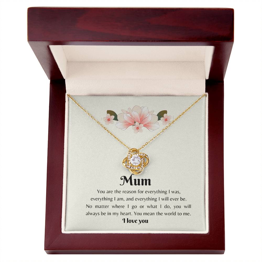 To My Mum Love Knot Necklace