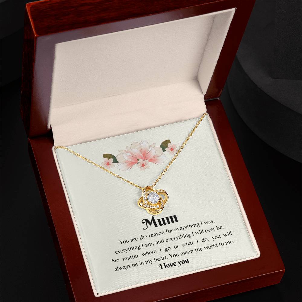 To My Mum Love Knot Necklace