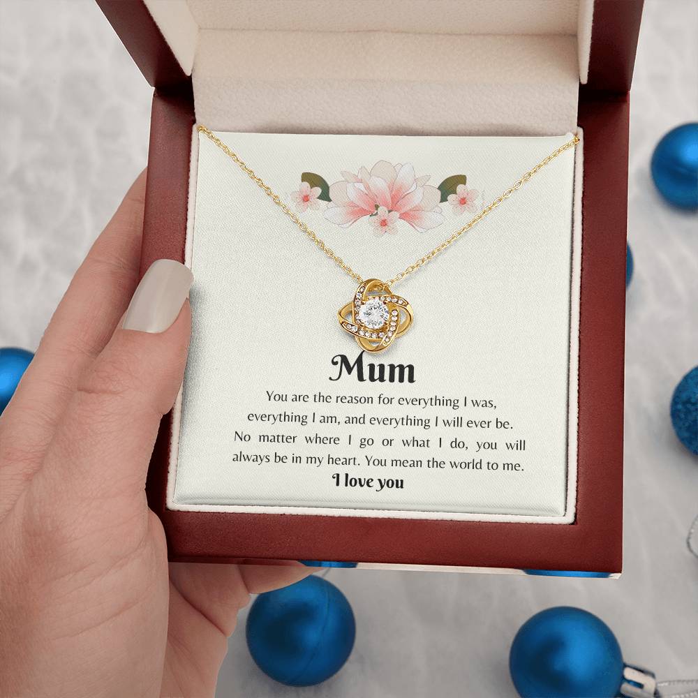 To My Mum Love Knot Necklace