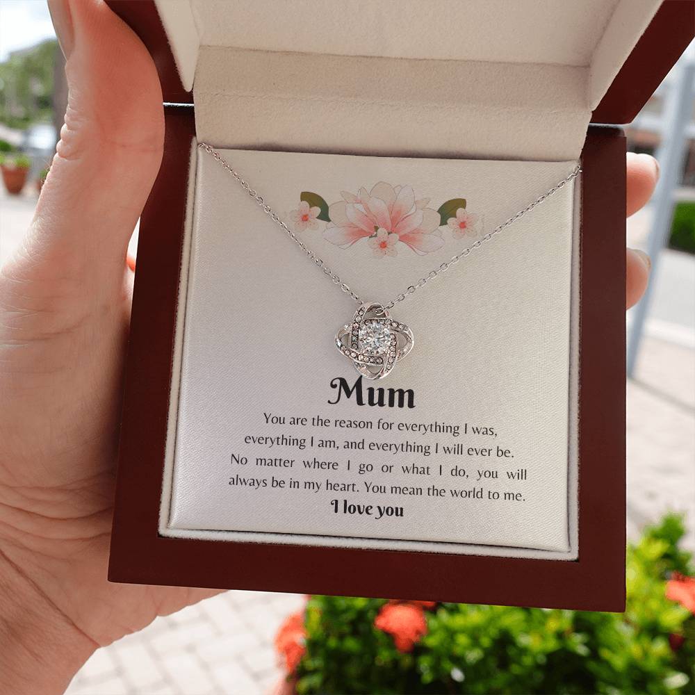 To My Mum Love Knot Necklace