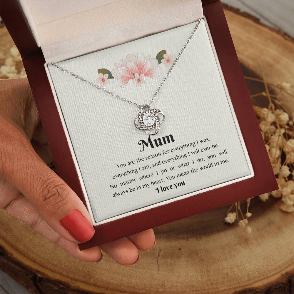 To My Mum Love Knot Necklace