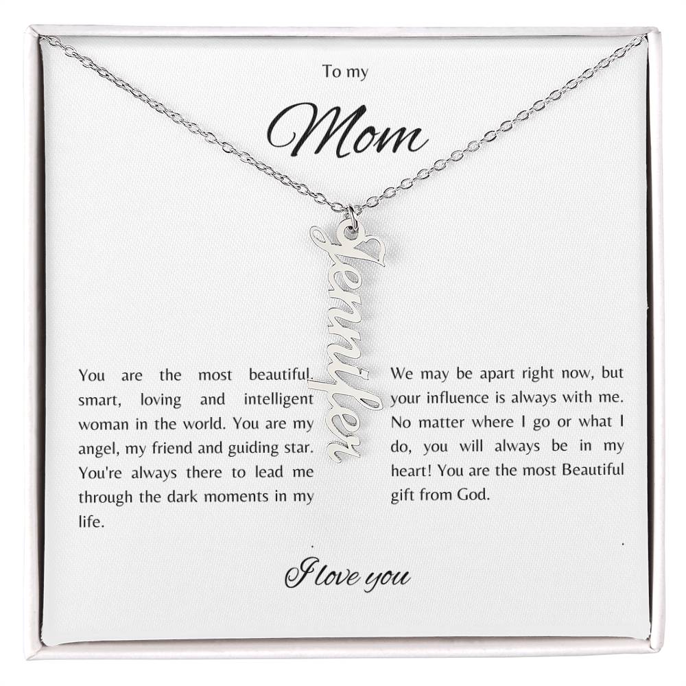 Mom I Love You. Personalized Name. Gift Birthday, Christmas. Mothers Day