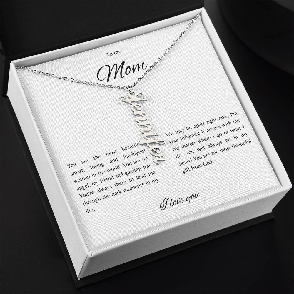 Mom I Love You. Personalized Name. Gift Birthday, Christmas. Mothers Day