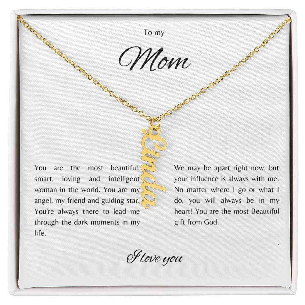 Mom I Love You. Personalized Name. Gift Birthday, Christmas. Mothers Day