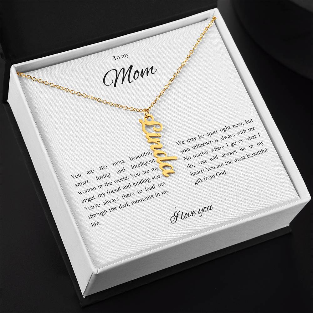 Mom I Love You. Personalized Name. Gift Birthday, Christmas. Mothers Day