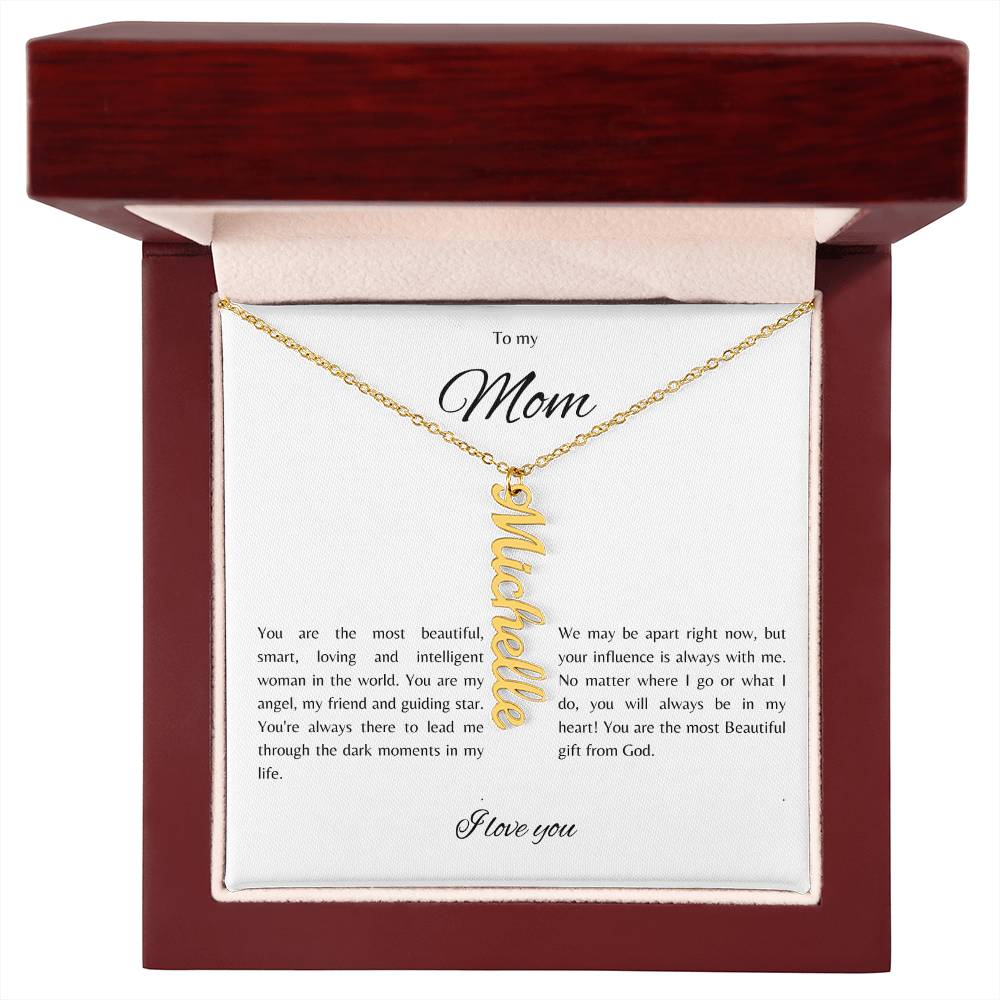 Mom I Love You. Personalized Name. Gift Birthday, Christmas. Mothers Day