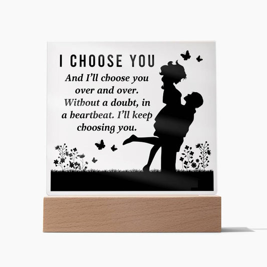 To My Wife. Square Acrylic Plaque. Wedding, Anniversary,Birthday, Valentin's Day, Mothers Day. I Love You Forever.