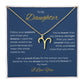 To My Daughter. Zodiac Symbol Necklace. Birthday, Wedding, Graduation, Christmas