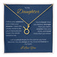 To My Daughter. Zodiac Symbol Necklace. Birthday, Wedding, Graduation, Christmas