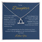 To My Daughter. Zodiac Symbol Necklace. Birthday, Wedding, Graduation, Christmas