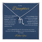 To My Daughter. Zodiac Symbol Necklace. Birthday, Wedding, Graduation, Christmas