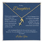 To My Daughter. Zodiac Symbol Necklace. Birthday, Wedding, Graduation, Christmas