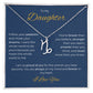 To My Daughter. Zodiac Symbol Necklace. Birthday, Wedding, Graduation, Christmas