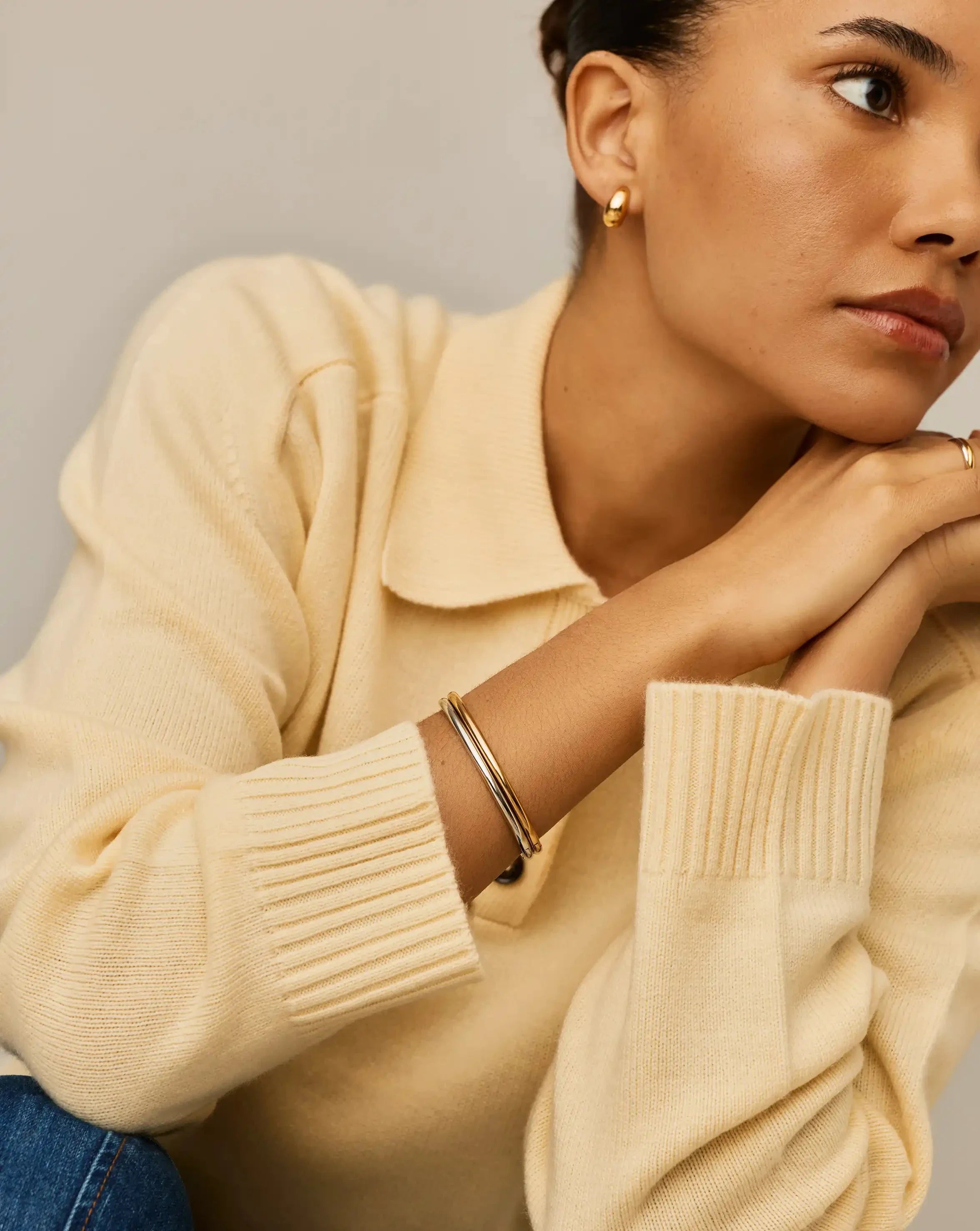 Classic Bangle Set - Mixed Metal