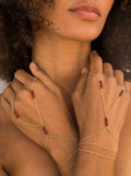 Double Simplicity Gemstone Hand Chain
