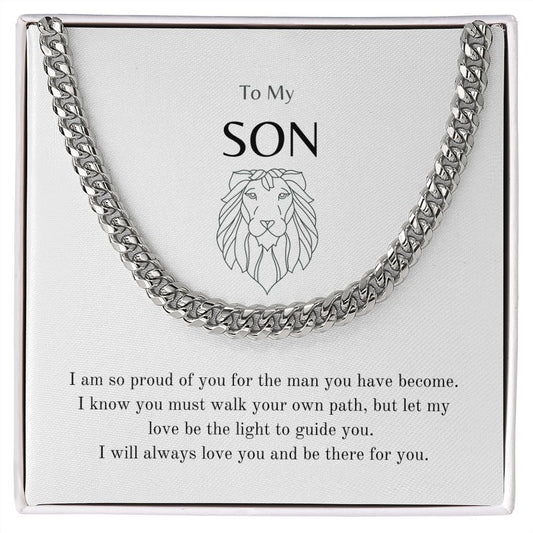 To My Son. Cuban Link Chain. I am so proud of you.