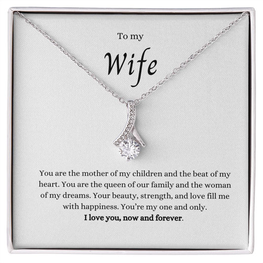 To My Wife. Alluring Beauty Necklace (Yellow & White Gold Variants)