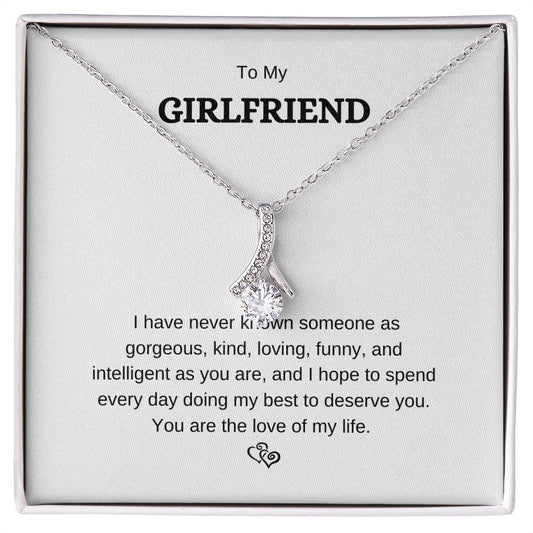 To My Girlfriend. Alluring Beauty Necklace (Yellow & White Gold Variants). You Are Absolutely Gorgeous