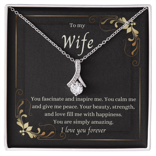 To my Wife. Alluring Beauty Necklace (Yellow & White Gold Variants). You Are Simply Amazing