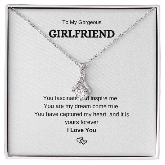 To my Girlfriend. Alluring Beauty Necklace (Yellow & White Gold Variants). You Are my Dream Come True.