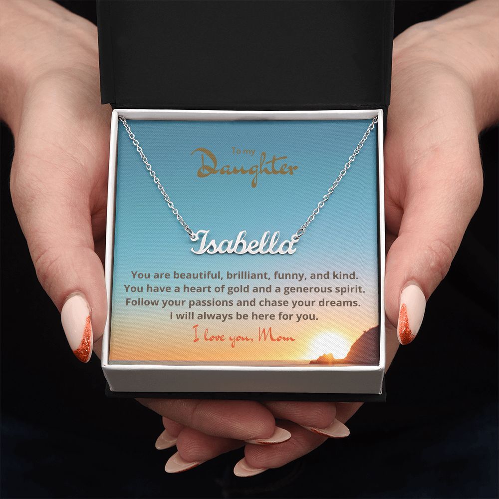 To my Daughter. Personalized Name Necklace