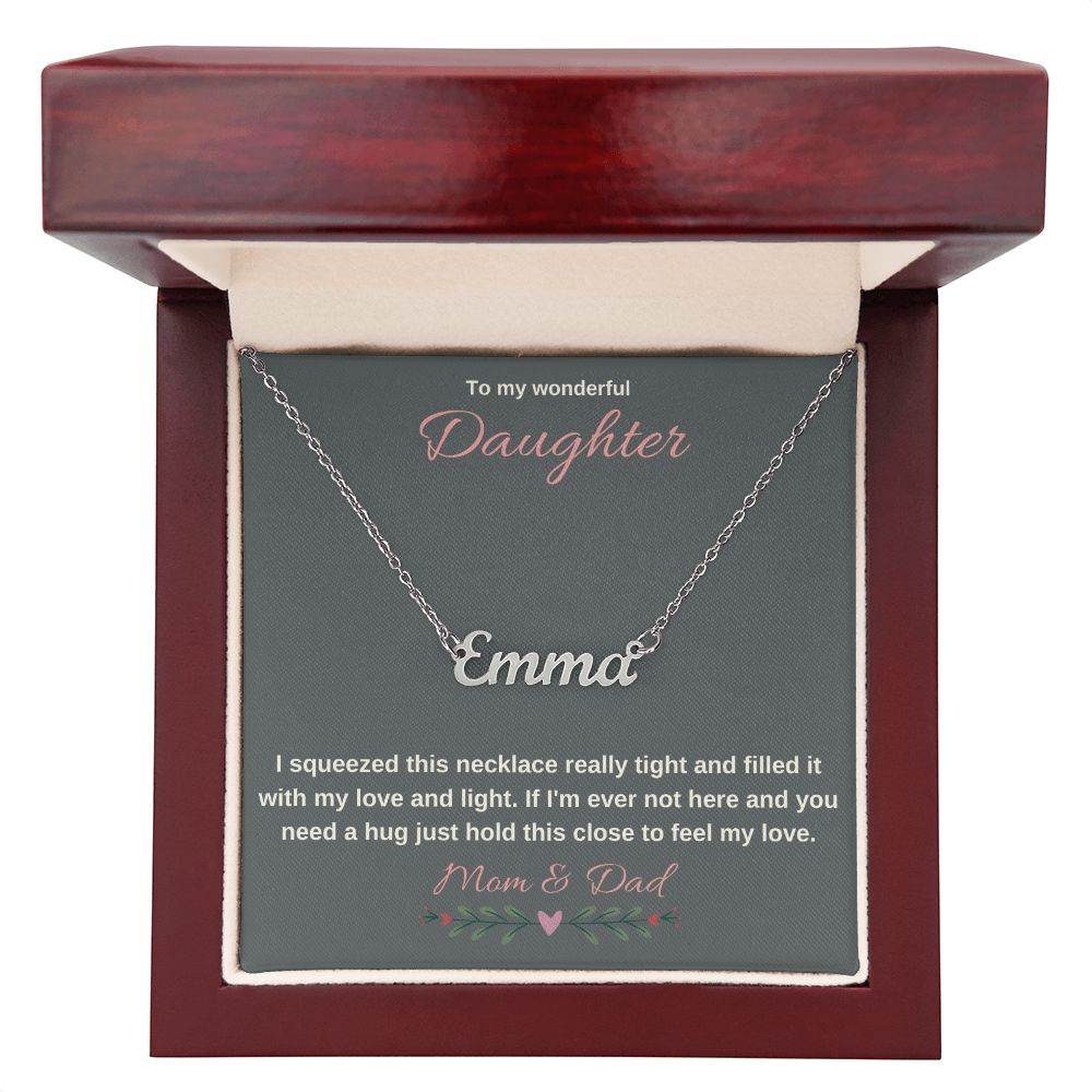 To My Daughter. Personalized Name Necklace