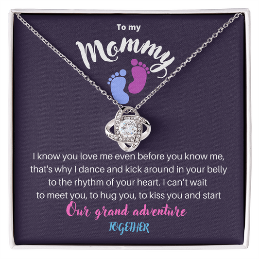 Gift for Mom To Be. Love Knot Necklace. Gifts for Mom, Baby Shower,  New Mom gifts Ideas, Gifts for Expecting Mothers, Necklaces for Women